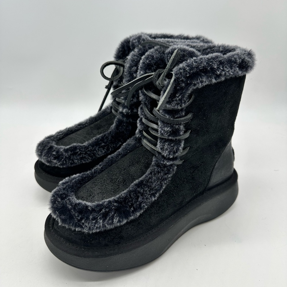 Australia Luxe Collective NWT Paige Aged Suede Boots in Black US 8 | EU 39